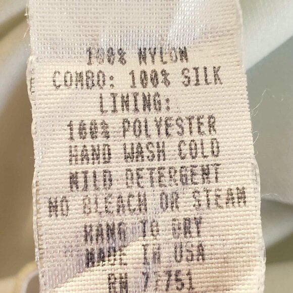 Vintage Betsey Johnson New York 90s Embroidered White Mesh Lace Slip Dress S - Picture 12 of 12